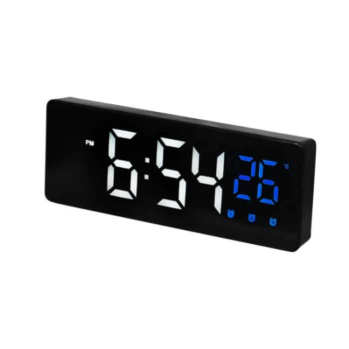 0715 Elektronische Uhr mit sprachaktivierter LED-Stummschaltung, Datums- und Temperaturanzeige, Black Surface Blue Light, Black Surface Green Light, Black Surface Red Light, White Shell Blue Light, White Shell Green Light, White Shell Red Light... – Bild 1