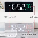 0715 Elektronische Uhr mit sprachaktivierter LED-Stummschaltung, Datums- und Temperaturanzeige, Black Surface Blue Light, Black Surface Green Light, Black Surface Red Light, White Shell Blue Light, White Shell Green Light, White Shell Red Light... – Bild 3