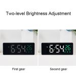 0715 Elektronische Uhr mit sprachaktivierter LED-Stummschaltung, Datums- und Temperaturanzeige, Black Surface Blue Light, Black Surface Green Light, Black Surface Red Light, White Shell Blue Light, White Shell Green Light, White Shell Red Light... – Bild 6