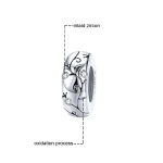 SCC1559 Muster Silikon Positionierungsschnalle Spacer S925 Silber Armband Zubehör – Bild 2