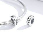 SCC1559 Muster Silikon Positionierungsschnalle Spacer S925 Silber Armband Zubehör – Bild 3