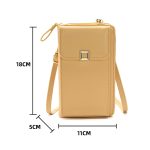 Umhängetasche für Damen, lange Geldbörse, Handytasche, Style 2 White, Style 2 Yellow, Style 2 Black, Style 2 Light Purple, Style 2 Apricot – Bild 2