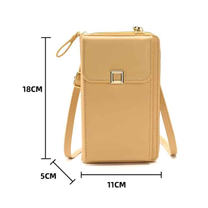 Umhängetasche für Damen, lange Geldbörse, Handytasche, Style 2 White, Style 2 Yellow, Style 2 Black, Style 2 Light Purple, Style 2 Apricot – Bild 2