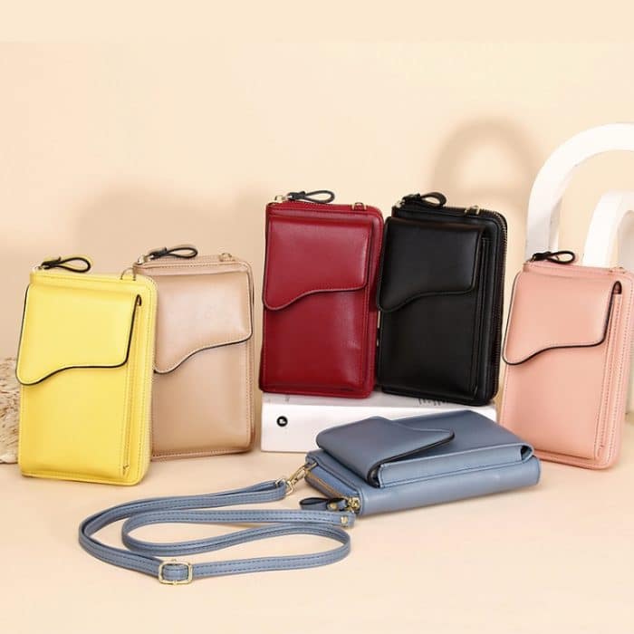 Schulter-Crossbody-Tasche, große Kapazität, lange Damen-Geldbörse, Handytasche, Style 3 Yellow, Style 3 Red, Style 3 Blue, Style 3 Black, Style 3 Pink, Style 3 Apricot – Bild 2