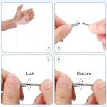 6 Stück QD-2501 Edelstahl-Schlüsselanhänger, transparenter PVC-Gepäckanhänger, QD-2501 – Bild 5