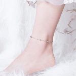 SCT005 Fußkettchen aus S925-Silber Weißgold überzogenes Fußkettchen – Bild 4