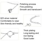 SCT003 Cat Bell 925 Silber Fußkettchen Weißgold überzogenes einfaches Damen Fußkettchen – Bild 2