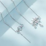 SCN484 Schlüsselbein-Halskette mit Weißgold überzogene Damen-Halskette aus 925er Silber – Bild 4