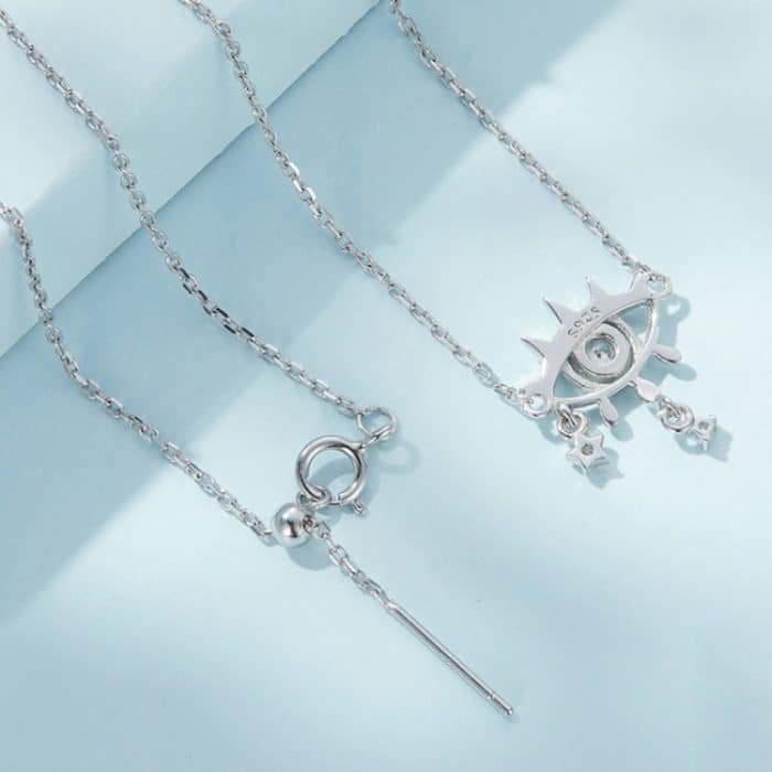 SCN484 Schlüsselbein-Halskette mit Weißgold überzogene Damen-Halskette aus 925er Silber – Bild 4