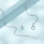 SCN484 Schlüsselbein-Halskette mit Weißgold überzogene Damen-Halskette aus 925er Silber – Bild 5