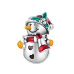 SCC2415 Weihnachten Schneemann Armband Perlen 925 Silber Perlen Zubehör