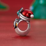 SCC2415 Weihnachten Schneemann Armband Perlen 925 Silber Perlen Zubehör – Bild 3