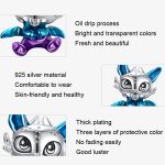 SCC2343 Öltropfperlen 925 Silber Armband Zubehör – Bild 2