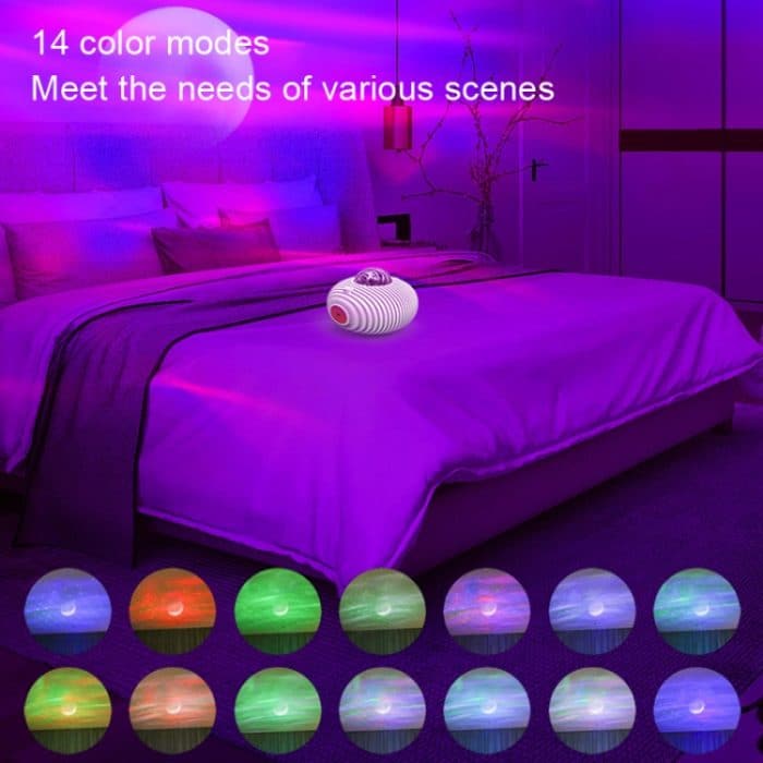 K-1106 Fliegende Untertasse-Projektionsleuchte, sternenklar, leer, Nordlicht-Projektionslampe – Bild 3