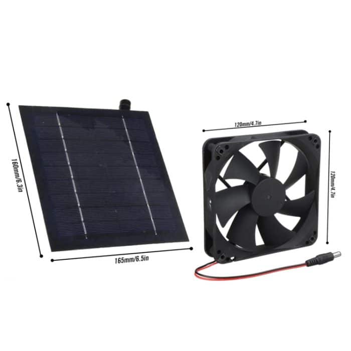 20 W Solar-Mini-Lüfter, Badezimmer, Küche, Solar-Abluftventilator, Al-043 20W – Bild 3