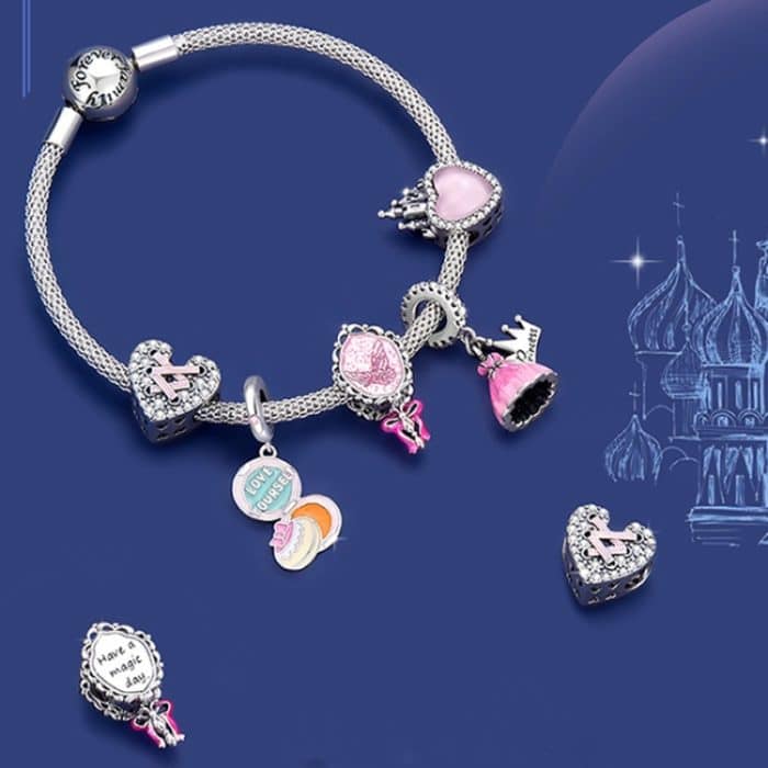 DIY Armband Perle Rosa Retro Fantasy Anhänger Schmuck Zubehör – Bild 4