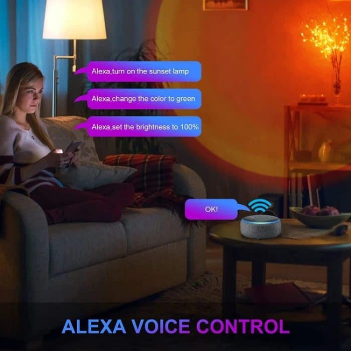 Sonnenuntergang-Hintergrund-Fernbedienung, RGB-Boden-Umgebungsprojektionslicht – Bild 4