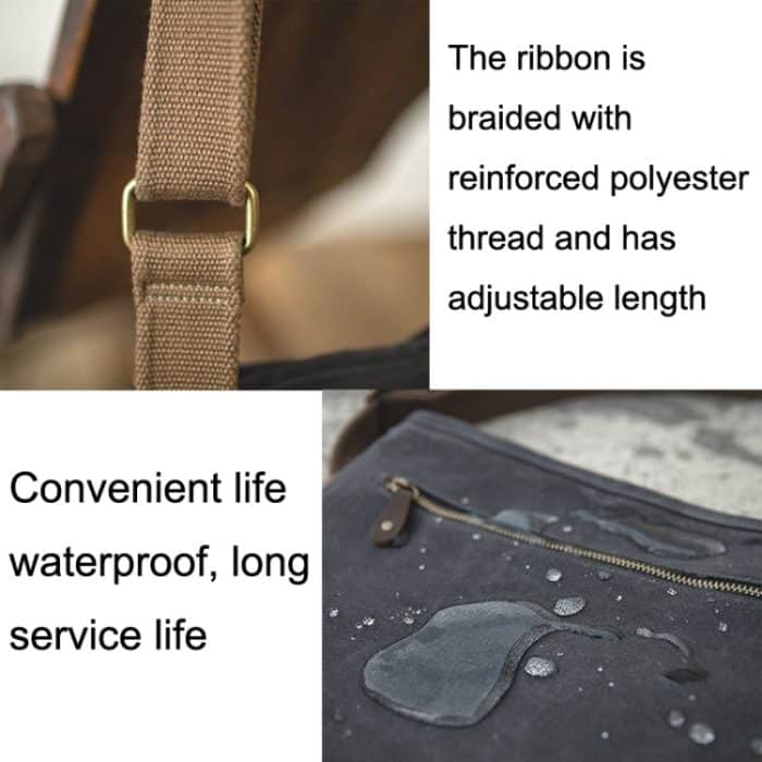 Maden S1901202 Retro Minimalist Oil Wax Canvas Bag Umhängetasche, S1901202 – Bild 4