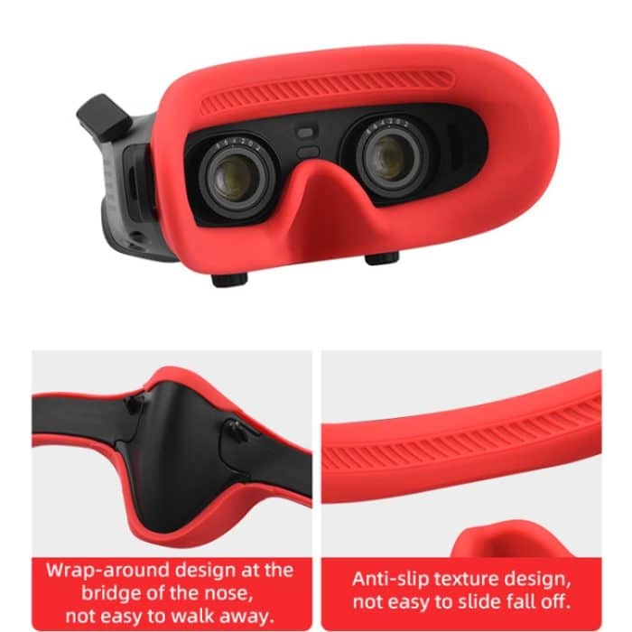 Für DJI Avata Goggles 2 Augenpolster Silikon-Schutzhülle, Goggles 2 Eye Pad (Black), Goggles 2  Eye Pad (Gray), Goggles 2 Eye Pad (Red) – Bild 4