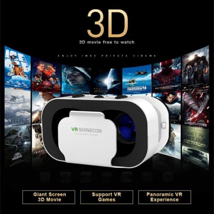 VR SHINECON G05 5. 3D VR Brille Virtuelles Headset Digitale Brille, G05 White – Bild 2