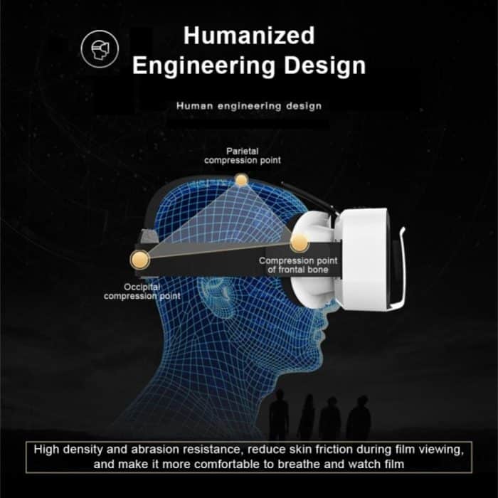 VR SHINECON G05 5. 3D VR Brille Virtuelles Headset Digitale Brille, G05 White – Bild 5