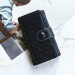 Multifunktionale PU-Damen-Schlüsseltasche mit dreifacher Faltschnalle, PU Black, PU Grey, PU Red, PU Pink, PU Green, PU Blue