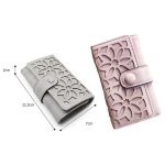 Multifunktionale PU-Damen-Schlüsseltasche mit dreifacher Faltschnalle, PU Black, PU Grey, PU Red, PU Pink, PU Green, PU Blue – Bild 3