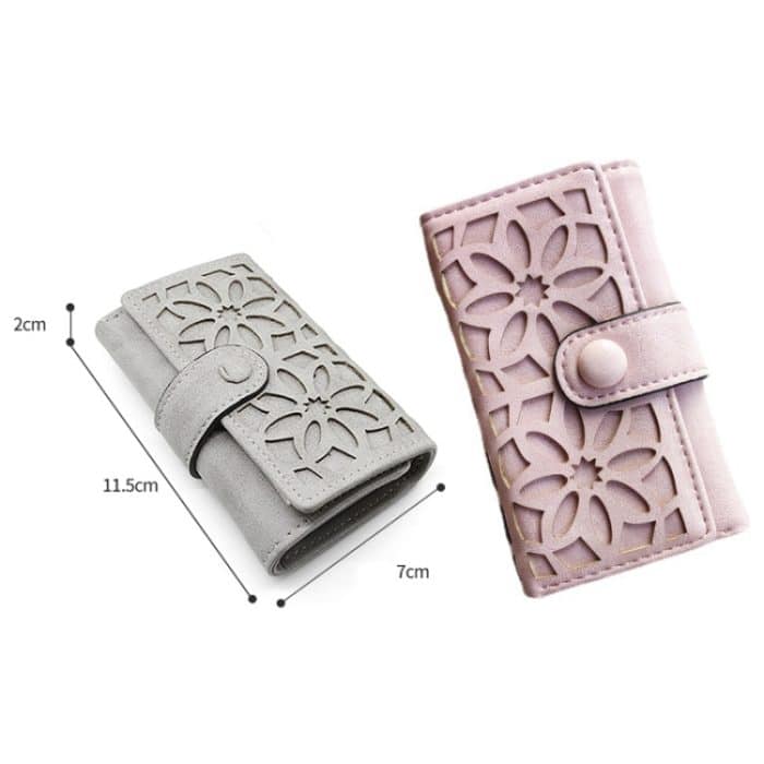 Multifunktionale PU-Damen-Schlüsseltasche mit dreifacher Faltschnalle, PU Black, PU Grey, PU Red, PU Pink, PU Green, PU Blue – Bild 3