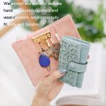 Multifunktionale PU-Damen-Schlüsseltasche mit dreifacher Faltschnalle, PU Black, PU Grey, PU Red, PU Pink, PU Green, PU Blue – Bild 6