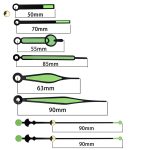 5 Sets Schaftlänge 18,5 mm, Quarzuhr, geräuschloses Uhrwerk + Leuchtzeiger, Bausatz, Spezifikationen:, Movement+3 Sets Needles, Movement+616, Movement+746, Movement +817 – Bild 2