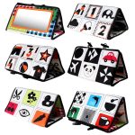 Baby-Hängespielzeug, faltbarer Baby-Sehtrainingsmuster-Spiegel, Red Yellow, Black Red – Bild 5