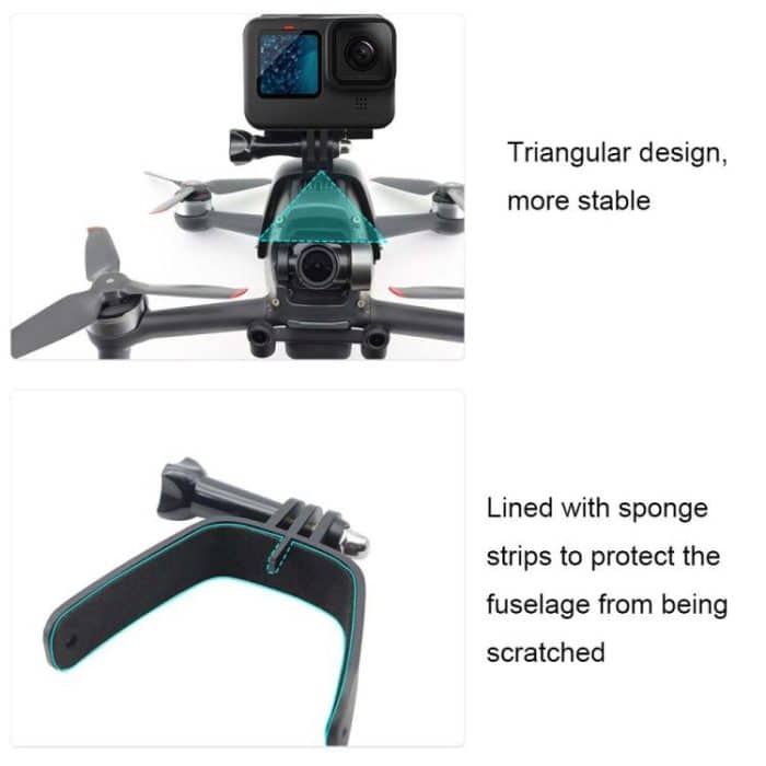 Obere Erweiterungsadapterhalterung Sportkamerahalterung, For DJI FPV – Bild 5