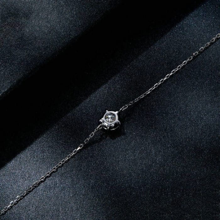 Armband aus glitzerndem und moissanitfarbenem S925-Sterlingsilber – Bild 5