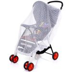2 Stück faltbares Moskitonetz mit vollständiger Abdeckung und verschlüsseltem Moskitonetz für Kinderwagen, 2pcs White