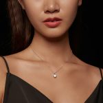 Halskette mit sechseckigem Moissanit-Anhänger aus Sterlingsilber, S925, weiß vergoldet – Bild 5