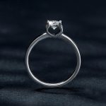 MSR007 Sterling Silber S925 Spirit Moissanit weiß vergoldeter Ring – Bild 2