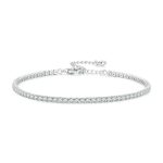 S925 Sterling Silber Weißgold vergoldetes Pop-Zirkonia-Armband