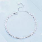 S925 Sterling Silber Weißgold vergoldetes Pop-Zirkonia-Armband – Bild 2