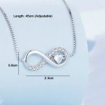 Halskette mit Infinity-Herz und endlosem Symbol aus Sterlingsilber, S925-Zirkonia – Bild 3