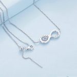 Halskette mit Infinity-Herz und endlosem Symbol aus Sterlingsilber, S925-Zirkonia – Bild 5