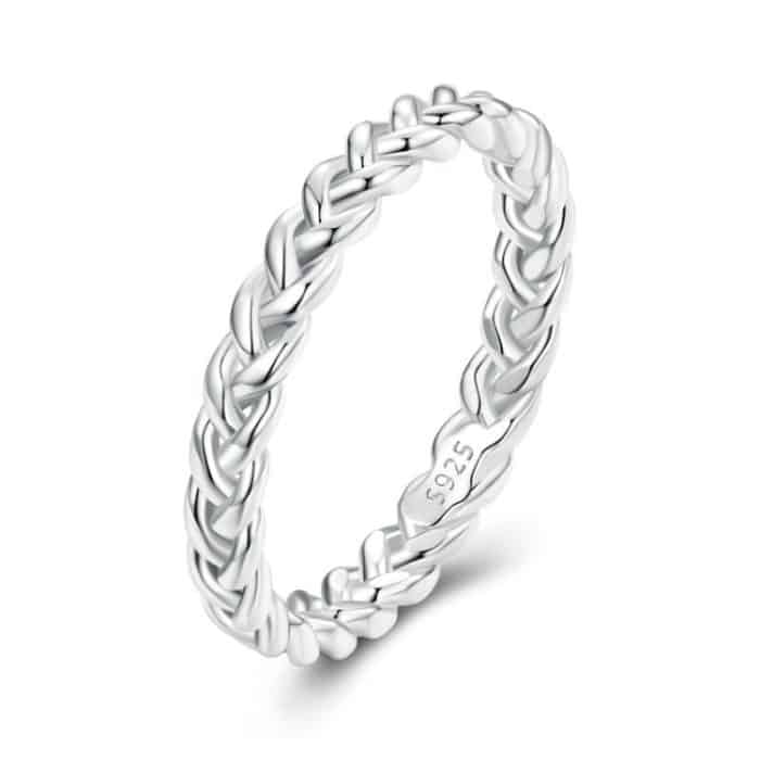 TBD0603166801A.jpg Geometrischer Twist-Ring aus S925-Sterlingsilber mit Weißgoldbeschichtung – Bild 1