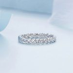 Geometrischer Twist-Ring aus S925-Sterlingsilber mit Weißgoldbeschichtung – Bild 2