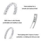 Geometrischer Twist-Ring aus S925-Sterlingsilber mit Weißgoldbeschichtung – Bild 4