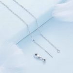 Grüner vierblättriger Kleeblatt-Anhänger aus Sterlingsilber S925, weißvergoldet – Bild 4