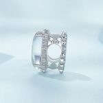 Sterling Silber S925 Rose gravierte Zirkonia-Armbandperlen – Bild 3