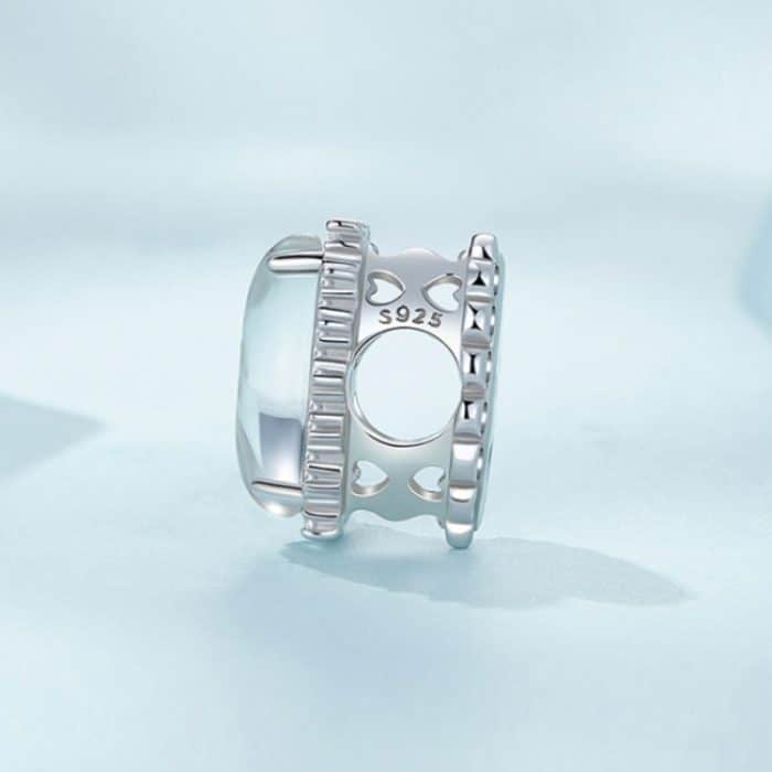 Sterling Silber S925 Rose gravierte Zirkonia-Armbandperlen – Bild 3