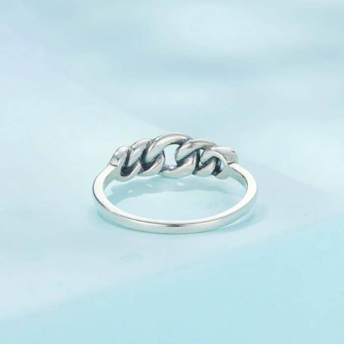 Hohlkreis-Kettenring aus Sterlingsilber S925 – Bild 2