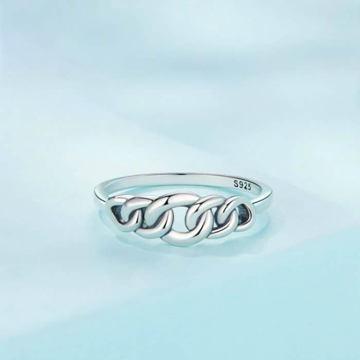 Hohlkreis-Kettenring aus Sterlingsilber S925 – Bild 3