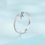 Beweglicher Ring aus Sterlingsilber S925 mit süßem Tierhundepfotenabdruck – Bild 3