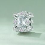 S925 Sterling Silber vergoldet Weißgold Zirkonia Blumen Armband Perlen – Bild 3